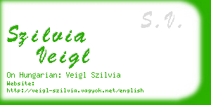 szilvia veigl business card